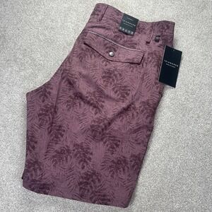 7 Diamonds Men's Honolua Performance Hybrid Shorts Berry 38‎ Stretch Hiking